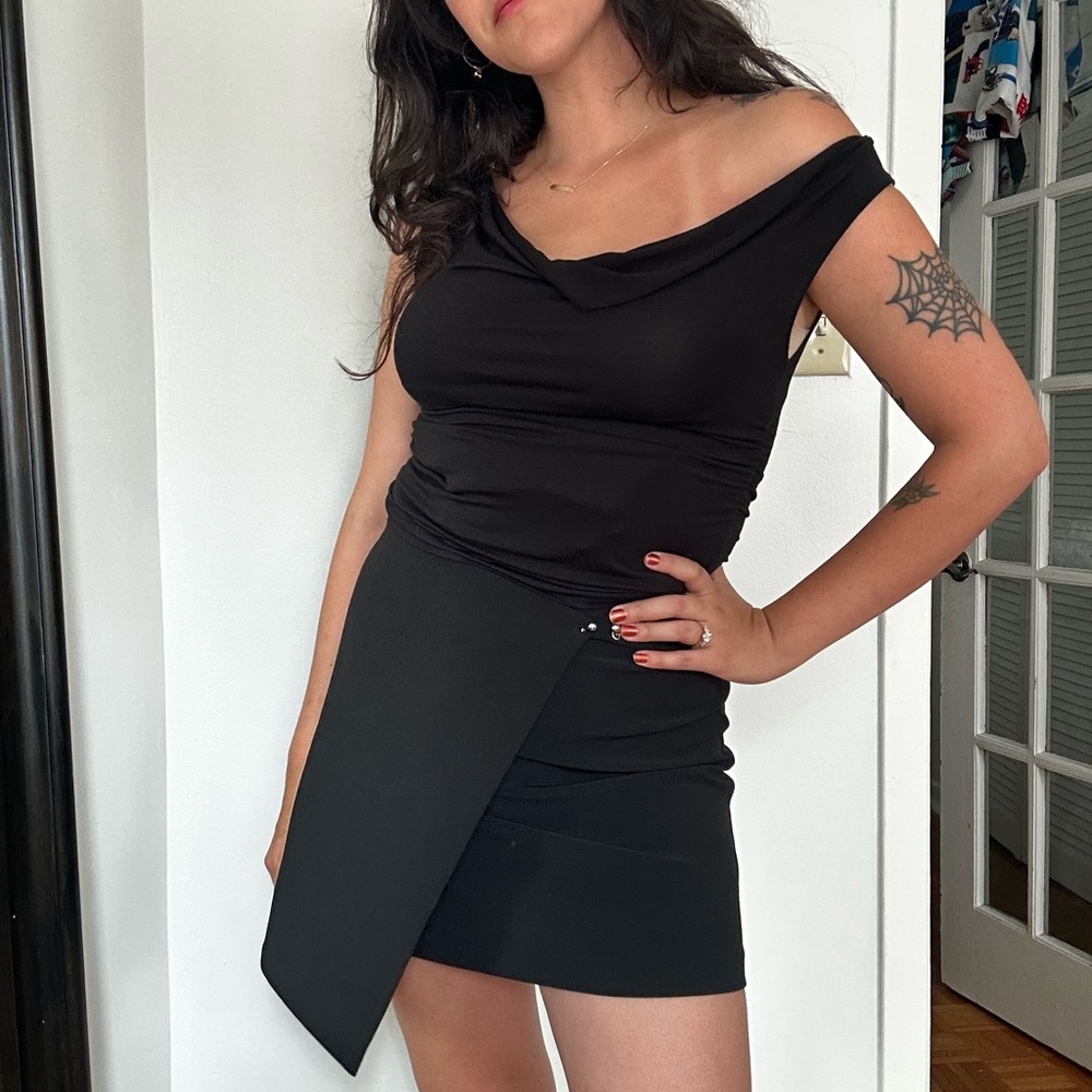 Topshop Elegant Black asymmetrical skirt